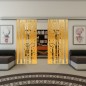 Glasschiebetür SLIM-LINE - Fineprint Modell 182 Gold auf Klarglas Glasschiebetür SLIM-LINE - Fineprint Modell 182 Gold auf Klarglas