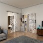 Glasschiebetür SLIM-LINE - Fineprint Modell 012 Weiss auf Klarglas Glasschiebetür SLIM-LINE - Fineprint Modell 012 Weiss auf Klarglas