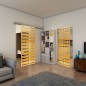 Glasschiebetür SLIM-LINE - Fineprint Modell 174 Gold auf Klarglas Glasschiebetür SLIM-LINE - Fineprint Modell 174 Gold auf Klarglas