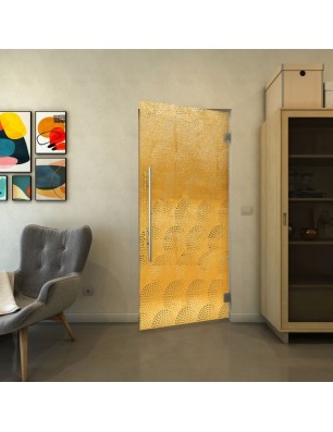 Pendeltür - Fineprint Model 029 Gold auf Klarglas