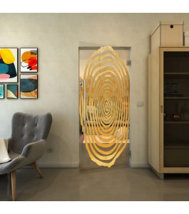Pendeltür - Fineprint Model 109 Gold auf Klarglas