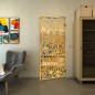 Pendeltür - Fineprint Modell 147 Gold auf Klarglas Pendeltür - Fineprint Modell 147 Gold auf Klarglas