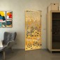 Pendeltür - Fineprint Modell 149 Gold auf Klarglas Pendeltür - Fineprint Modell 149 Gold auf Klarglas