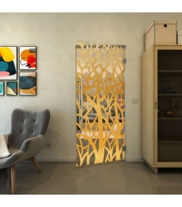 Pendeltür - Fineprint Model 167 Gold auf Klarglas