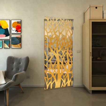 Pendeltür - Fineprint Model 167 Gold auf Klarglas