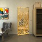 Pendeltür - Fineprint Modell 173 Gold auf Klarglas Pendeltür - Fineprint Modell 173 Gold auf Klarglas