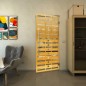 Pendeltür - Fineprint Modell 174 Gold auf Klarglas Pendeltür - Fineprint Modell 174 Gold auf Klarglas