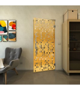 Pendeltür - Fineprint Model 190 Gold auf Klarglas