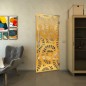 Pendeltür - Fineprint Modell 191 Gold auf Klarglas Pendeltür - Fineprint Modell 191 Gold auf Klarglas