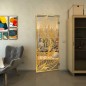Pendeltür - Fineprint Modell 195 Gold auf Klarglas Pendeltür - Fineprint Modell 195 Gold auf Klarglas