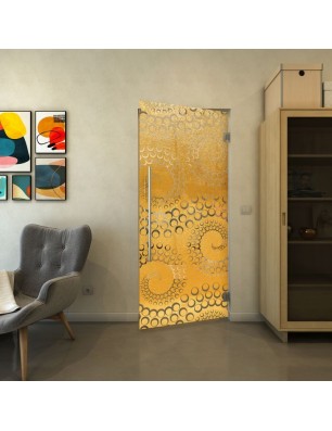 Pendeltür - Fineprint Model 198 Gold auf Klarglas