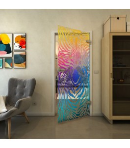 Ganzglastür - Fineprint Model 023 Verlauf auf Klarglas