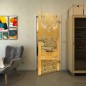 Ganzglastür - Fineprint Modell 156 Gold auf Klarglas Ganzglastür - Fineprint Modell 156 Gold auf Klarglas
