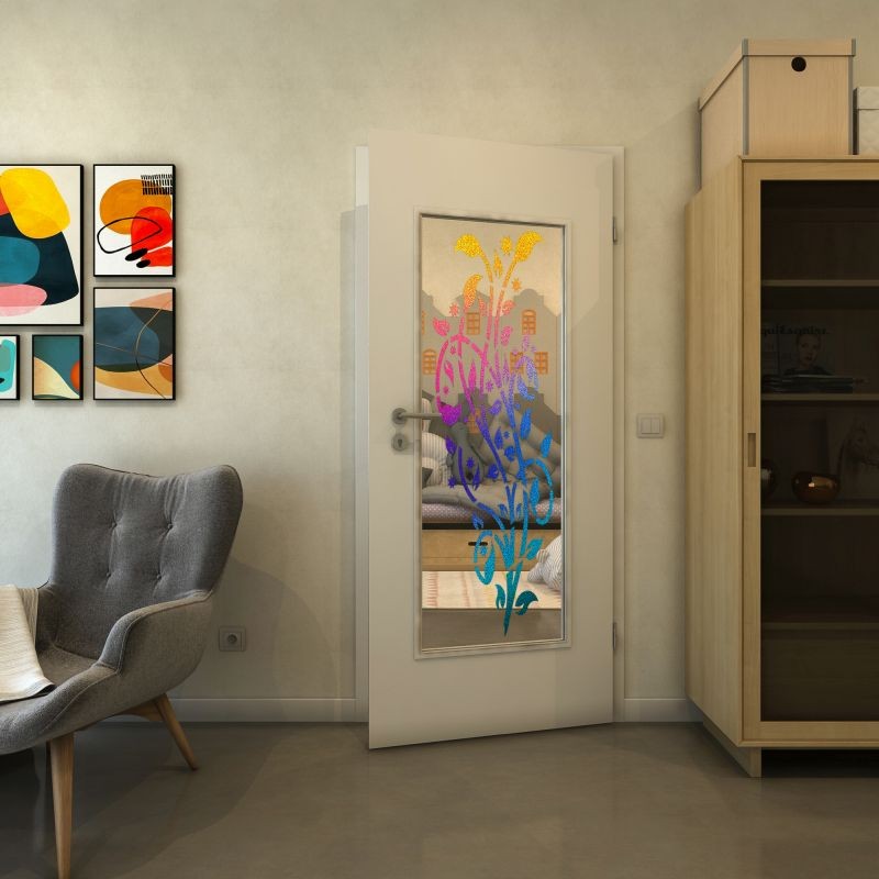 Lichtausschnitt - Fineprint Modell 166 Verlauf auf Klarglas Lichtausschnitt - Fineprint Modell 166 Verlauf auf Klarglas