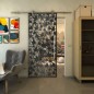 Glasschiebetür PIPE-LINE - Fineprint Modell 192 Schwarz auf Klarglas Glasschiebetür PIPE-LINE - Fineprint Modell 192 Schwarz auf Klarglas