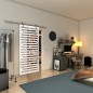 Glasschiebetür PIPE-LINE - Fineprint Modell 153 Weiss auf Klarglas Glasschiebetür PIPE-LINE - Fineprint Modell 153 Weiss auf Klarglas