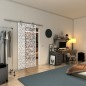 Glasschiebetür PIPE-LINE - Fineprint Modell 180 Weiss auf Klarglas Glasschiebetür PIPE-LINE - Fineprint Modell 180 Weiss auf Klarglas
