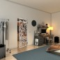 Pendeltür - Fineprint Modell 148 Weiss auf Klarglas Pendeltür - Fineprint Modell 148 Weiss auf Klarglas