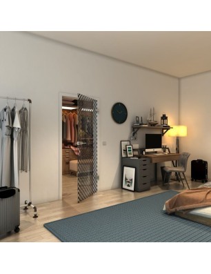 Ganzglastür - Fineprint Model 004 Schwarz auf Klarglas