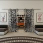 Glasschiebetür PIPE-LINE - Fineprint Modell 094 Schwarz auf Klarglas Glasschiebetür PIPE-LINE - Fineprint Modell 094 Schwarz auf Klarglas