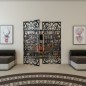 Pendeltür - Fineprint Modell 100 Schwarz auf Klarglas Pendeltür - Fineprint Modell 100 Schwarz auf Klarglas