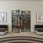 Pendeltür - Fineprint Modell 184 Schwarz auf Klarglas Pendeltür - Fineprint Modell 184 Schwarz auf Klarglas