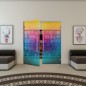 Pendeltür - Fineprint Modell 193 Verlauf auf Klarglas Pendeltür - Fineprint Modell 193 Verlauf auf Klarglas