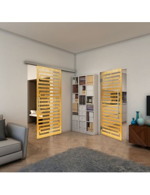 Pendeltür - Fineprint Model 153 Gold auf Klarglas