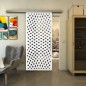 Glasschiebetür SLIM-LINE - Fineprint Modell 068 Weiss auf Grauglas Glasschiebetür SLIM-LINE - Fineprint Modell 068 Weiss auf Grauglas
