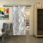 Glasschiebetür SLIM-LINE - Fineprint Modell 074 Weiss auf Grauglas Glasschiebetür SLIM-LINE - Fineprint Modell 074 Weiss auf Grauglas