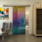 Glasschiebetür SLIM-LINE - Fineprint Modell 104 Verlauf auf Grauglas Glasschiebetür SLIM-LINE - Fineprint Modell 104 Verlauf auf Grauglas