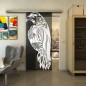 Glasschiebetür SLIM-LINE - Fineprint Modell 122 Weiss auf Grauglas Glasschiebetür SLIM-LINE - Fineprint Modell 122 Weiss auf Grauglas