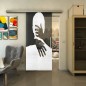 Glasschiebetür SLIM-LINE - Fineprint Modell 124 Weiss auf Grauglas Glasschiebetür SLIM-LINE - Fineprint Modell 124 Weiss auf Grauglas