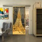 Glasschiebetür SLIM-LINE - Fineprint Modell 132 Gold auf Grauglas Glasschiebetür SLIM-LINE - Fineprint Modell 132 Gold auf Grauglas