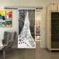 Glasschiebetür SLIM-LINE - Fineprint Modell 132 Weiss auf Grauglas Glasschiebetür SLIM-LINE - Fineprint Modell 132 Weiss auf Grauglas
