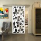 Glasschiebetür SLIM-LINE - Fineprint Modell 175 Weiss auf Grauglas Glasschiebetür SLIM-LINE - Fineprint Modell 175 Weiss auf Grauglas
