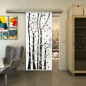 Glasschiebetür SLIM-LINE - Fineprint Modell 182 Weiss auf Grauglas Glasschiebetür SLIM-LINE - Fineprint Modell 182 Weiss auf Grauglas