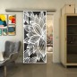 Glasschiebetür SLIM-LINE - Fineprint Modell 184 Weiss auf Grauglas Glasschiebetür SLIM-LINE - Fineprint Modell 184 Weiss auf Grauglas