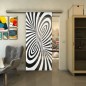 Glasschiebetür SLIM-LINE - Fineprint Modell 189 Weiss auf Grauglas Glasschiebetür SLIM-LINE - Fineprint Modell 189 Weiss auf Grauglas