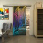 Glasschiebetür SLIM-LINE - Fineprint Modell 195 Verlauf auf Grauglas Glasschiebetür SLIM-LINE - Fineprint Modell 195 Verlauf auf Grauglas