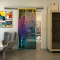 Glasschiebetür SLIM-LINE - Fineprint Modell 204 Verlauf auf Grauglas Glasschiebetür SLIM-LINE - Fineprint Modell 204 Verlauf auf Grauglas