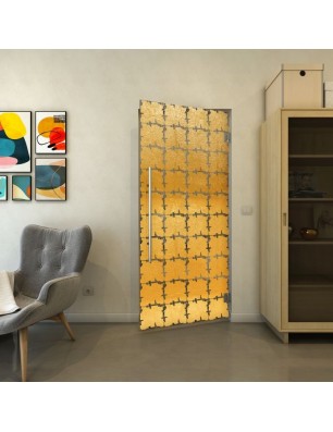 Pendeltür - Fineprint Model 033 Gold auf Grauglas