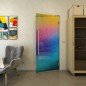 Pendeltür - Fineprint Modell 050 Verlauf auf Grauglas Pendeltür - Fineprint Modell 050 Verlauf auf Grauglas