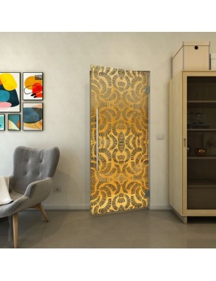 Pendeltür - Fineprint Model 164 Gold auf Grauglas