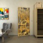 Pendeltür - Fineprint Modell 184 Gold auf Grauglas