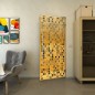 Pendeltür - Fineprint Modell 190 Gold auf Grauglas Pendeltür - Fineprint Modell 190 Gold auf Grauglas