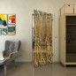 Ganzglastür - Fineprint Modell 040 Gold auf Grauglas Ganzglastür - Fineprint Modell 040 Gold auf Grauglas