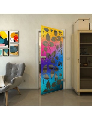 Ganzglastür - Fineprint Model 175 Verlauf auf Grauglas