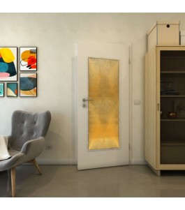 Lichtausschnitt - Fineprint Model 025 Gold auf Grauglas