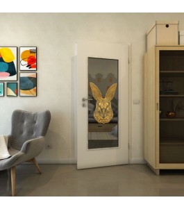 Lichtausschnitt - Fineprint Model 121 Gold auf Grauglas